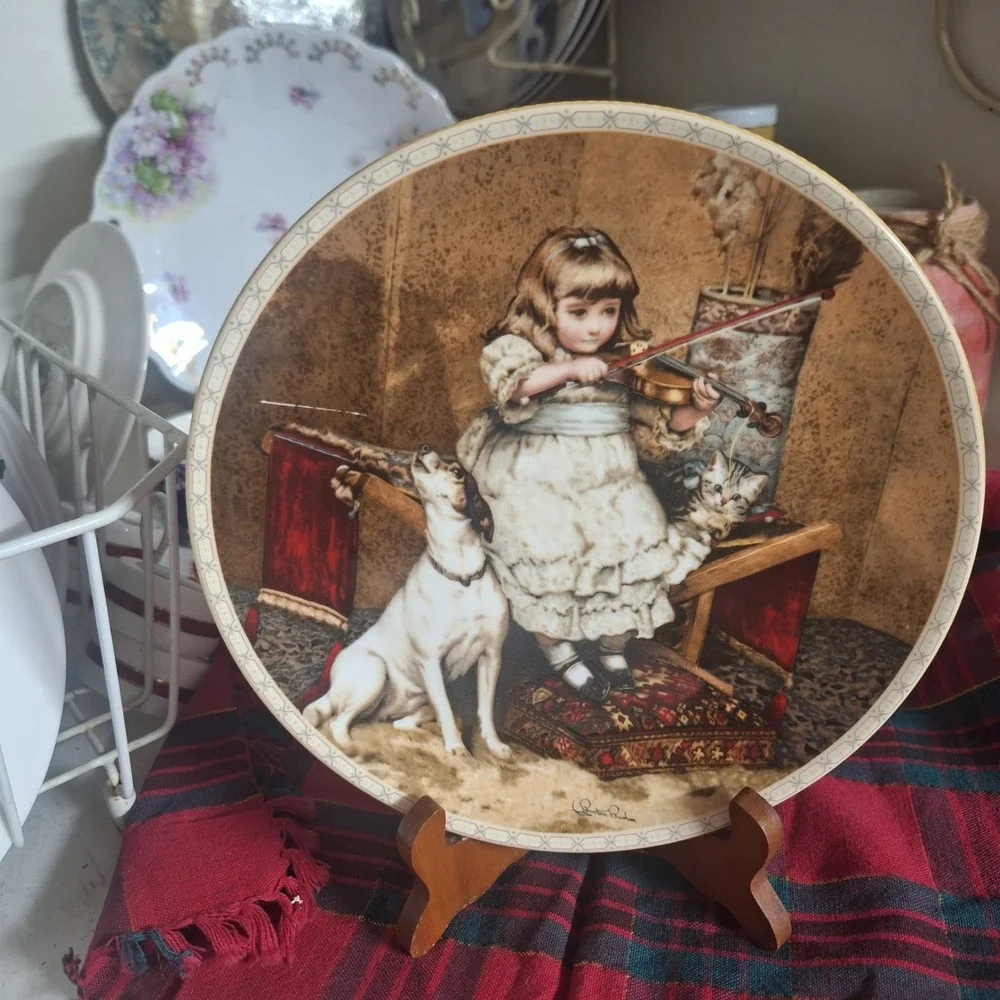 Royal Doulton The Concert Charles Burton Barber Victorian Childhood Plate 1992